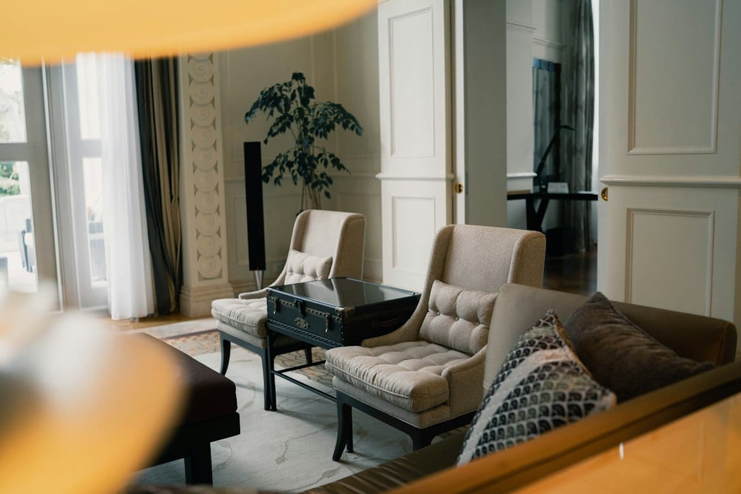 Modern luxury condominium living room interior